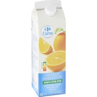Carrefour extra 100% pur jus orange sans pulpe 1l