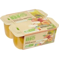Carrefour bio compote pomme abricot sans sucre ajouté 4X100g
