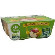 Carrefour classic compote pomme banane 4x100g