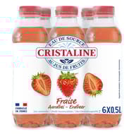 Cristaline eau de source au jus de fraise 6x50cl