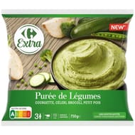 Carrefour extra purée de légumes courgette, céleri, brocoli, petit pois 750g