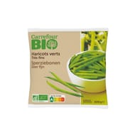 Carrefour bio haricots verts très fins bio 600g