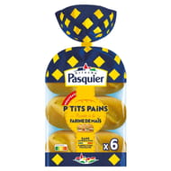 Brioche Pasquier 6 p'tits pains à la farine de maïs 270g