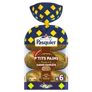 Brioche Pasquier 6 p'tits pains à la farine complète 270g