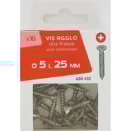 Tréfilaction 18 vis agglo tête fraisée 5x25mm