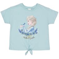 Tee shirt noué frozen ELSA FOND CIEL 8 ANS