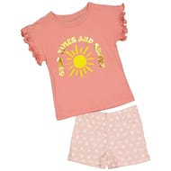 Pyjashort fille ROSE/ROSE AOP 10 ANS
