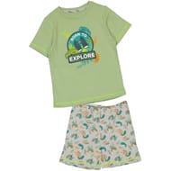 Pyjashort garçon KAKI/GRIS CHINE AOP 6 ANS