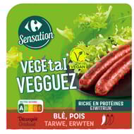 Carrefour sensation végétal vegguez blé pois 200g