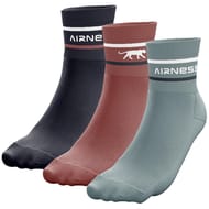 3 paires de socquettes semelle bouclette homme AIRNESS NOIR/BRIQUE/AMANDE T39/42