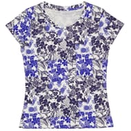 Tee shirt manches courtes femme INDIGO AOP 50\52