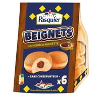 Brioche Pasquier 6 beignets goût chocolat noisette 270g