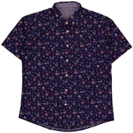 Chemise manches courtes aop fleurs MARINE AOP XXL