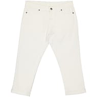 Pantacourt denim femme BLANC T38