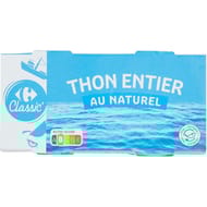 Carrefour classic' thon entier au naturel lot de 2 - 280g