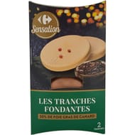 Carrefour sensation 2 tranches fondantes mousse de foie de canard  80g