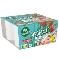 Carrefour sensation yaourt végétal fraise lait de coco 4x100g