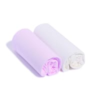 Tex baby lot de 2 draps housse unis rose 60 x 120cm coton bio