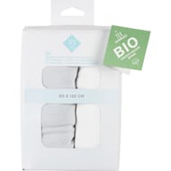 Tex baby lot de 2 draps housse unis gris 60 x 120 cm coton bio