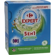 Carrefour expert lessive doses 5 en 1 Anti-Odor x20