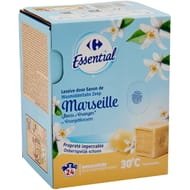 Carrefour essential lessive dose savon de Marseille x24