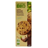 Carrefour bio cookies chocolat noisettes 200g
