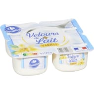 Carrefour sensation yaourts velours de lait vanille 4x125g