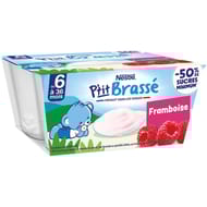 Nestlé p'tit brassé framboise dès 6 mois 4x100g