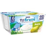 Nestlé p'tit brassé poire dès 6 mois 4x100g
