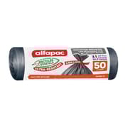Alfapac sacs poubelle maxi-poids recycles à lien large 50l x10