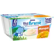 Nestlé p'tit brassé mangue 4x90g dès 6 mois