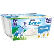 Nestlé p'tit brassé nature 4x90g dès 6 mois