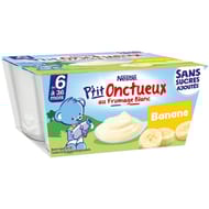 Nestlé p'tit onctueux banane 4x90g dès 6 mois