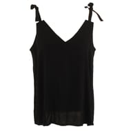 Top fines bretelles SOLID BLACK T38
