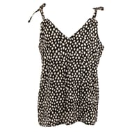Top fines bretelles BLACK/WHITE AOP T52