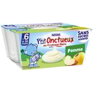 Nestle p tit onctueux pommes sans sucres ajoutés dès 6 mois 4x90g - 360g
