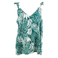 Top fines bretelles GREEN LEAF AOP T38