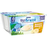 Nestle p'tit brasse ssa banane mangue dès 6mois 4x90g