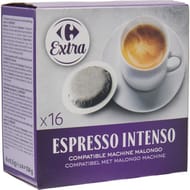 Carrefour extra café dosettes compatible malongo intenso x16 - 104g