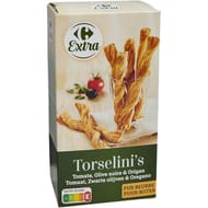 Carrefour extra biscuit apéritifs flûtes tomate olive noire origan 100g