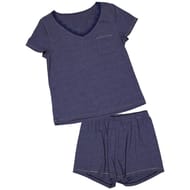 Pyjama short femme BLEU CHINE T50\52