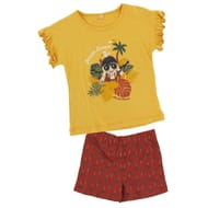 Pyjashort fille JAUNE 10 ANS