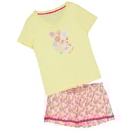 Pyjama court JAUNE AOP T46/48