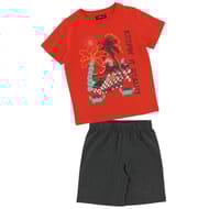 Pyjashort  manches courtes garçon ROUGE/ANTHRACITE 10 ANS