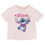 Tee shirt manches courtes stitch STITCH ROSE 10 ANS
