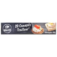 Toasts canapés traiteur 5 recettes X20 135G carrefour le marché