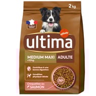 Ultima multi-croquettes pour chien medium maxi adulte au saumon 2kg