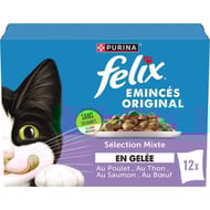 Félix émincés en gelée selection mixte 12x85g
