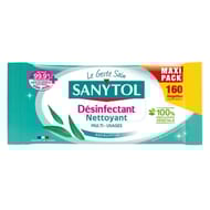 Sanytol lingettes nettoyant  désinfectantes multi-usages eucalyptus x160