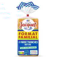 Jacquet 21 maxi tranches nature sans sucres ajoutés 825g